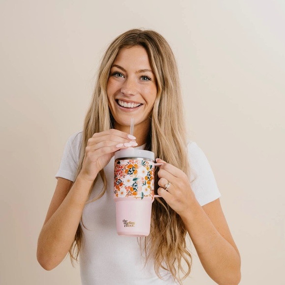 20 oz Darling Effect Tumbler with Handle - Sweet Meadow - Picture 2 of 2